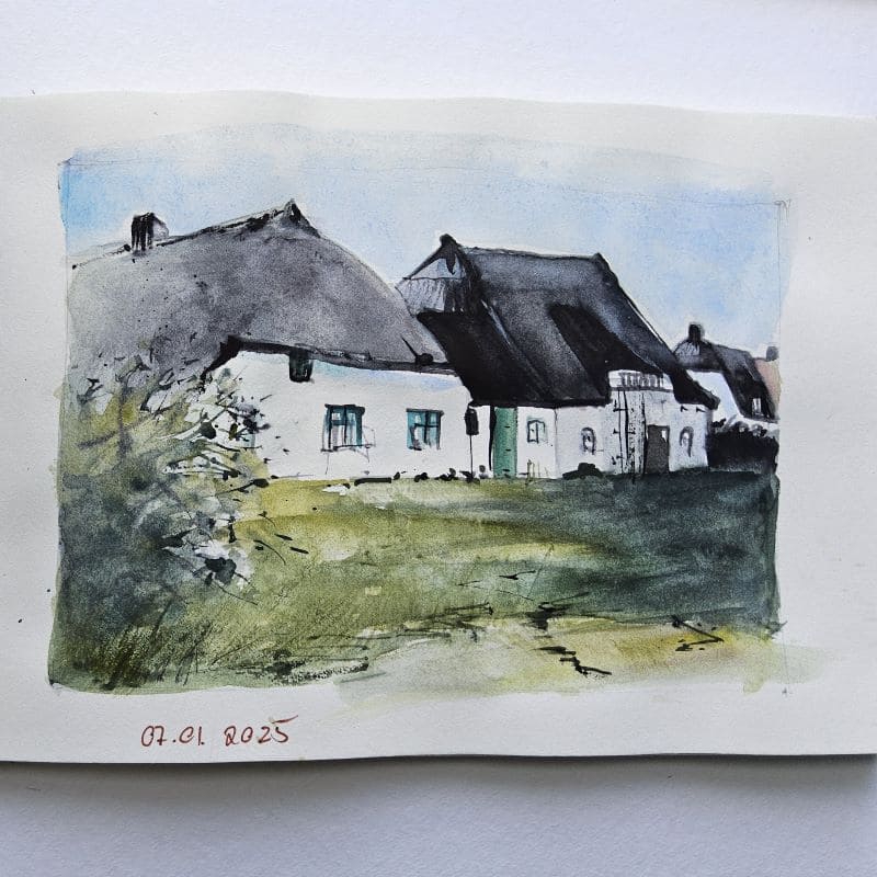 Aquarell haus w