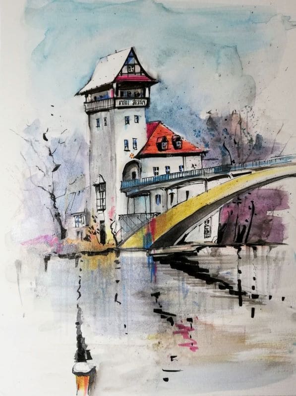 Berlin urban sketch